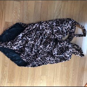 Sexy Leopard Print one piece with keyhole detail.